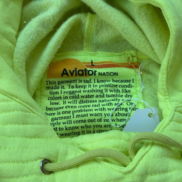 Aviator Nation Neon Yellow Ninja Hoodie - Picture 4 of 5